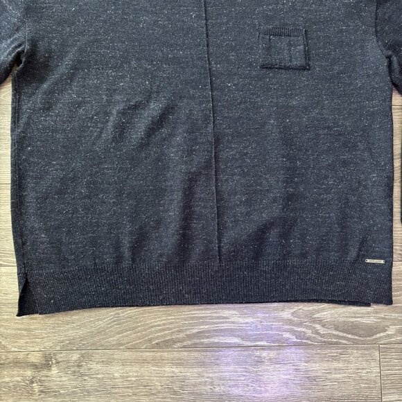 Saint James Mademoiselle Sweater Womens L 96% Wool Black Silver Pullover France - Picture 5 of 16